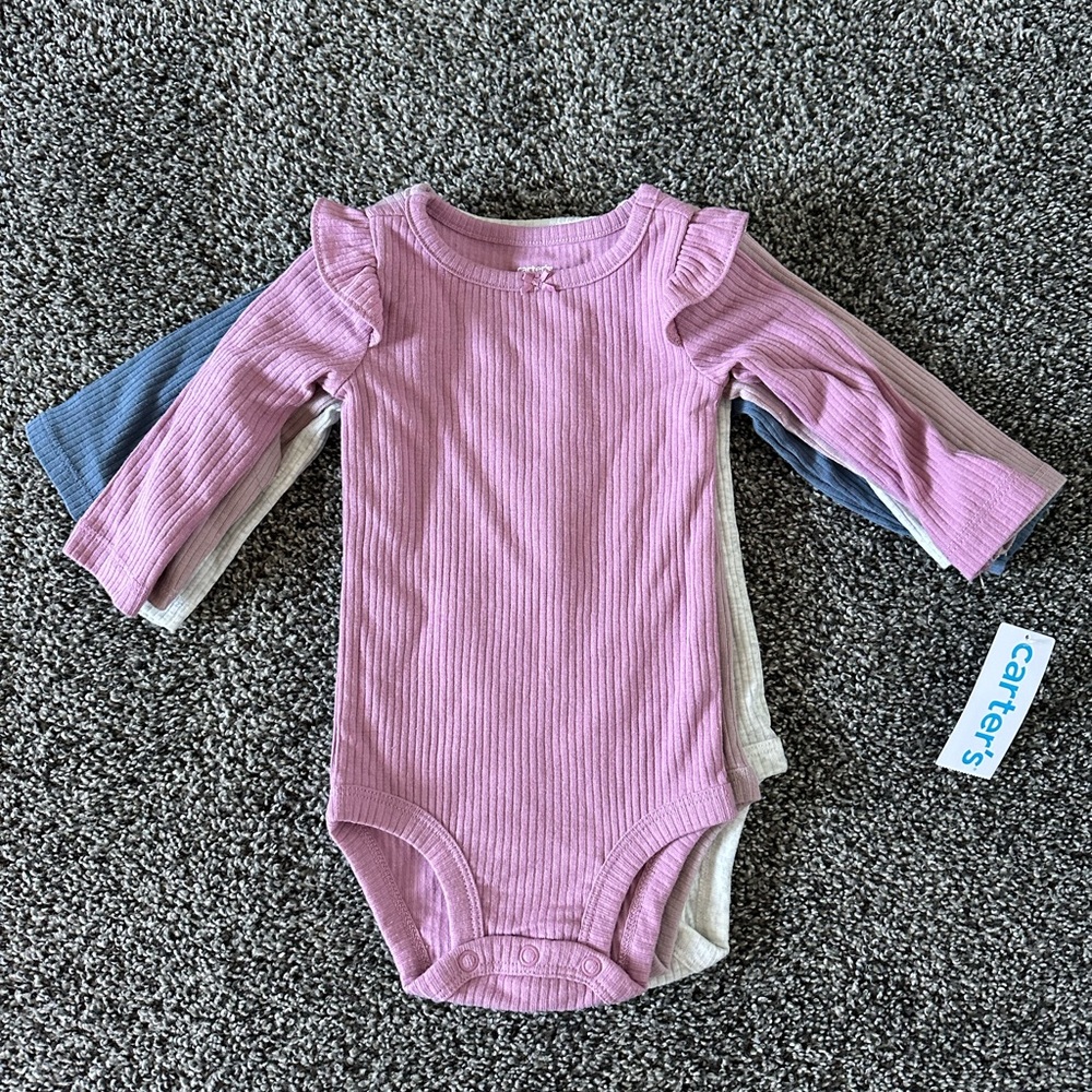 Carter's Pink and Blue Kids One Piece Set in 6 M